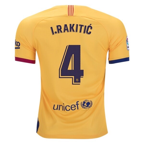 Camiseta Barcelona NO.4 I.Rakitic 2ª 2019 2020 Amarillo